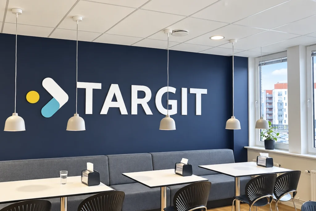 Targite udfræset logo